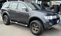 Mitsubishi-Pajero + ล้อแม็ก Bradley 16นิ้ว สีน้ำตาล