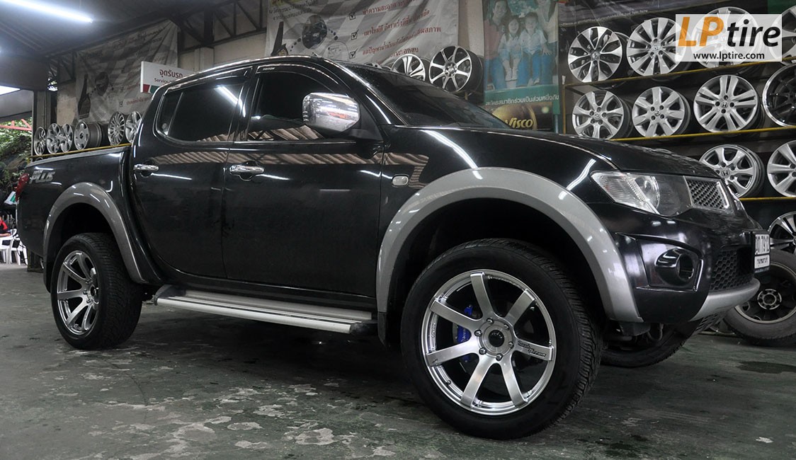 Mitsubishi Triton + ล้อแม็ก RT-7 Concave 20นิ้ว สี Hyper Silver+ ยาง YOKOHAMA G012 265/70R16