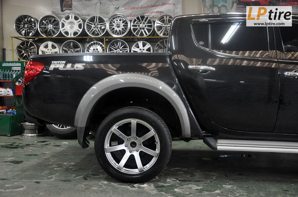 Mitsubishi Triton + ล้อแม็ก RT-7 Concave 20นิ้ว สี Hyper Silver+ ยาง YOKOHAMA G012 265/70R16