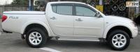 Mitsubishi Triton + ล้อแม็ก Lenso RT7 18นิ้ว สีขาวขอบเงา + ยาง YOKOHAMA G-012 265/60-18