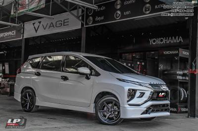 รถ - MITSUBISHI XPANDER. ล้อแม็ก - SSW S379 ดำขลิบเงิน สเปค - 16x7 ET35 5x114.3 ยาง - YOKOHAMA E70 เบอร์ -205/55-16