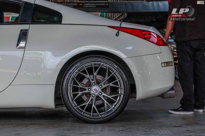 รถ - NISSAN 350Z ล้อแม็ก - MGW FF010F Hyper Black ขอบ - 19x8.5 ET35 5x114.3 ขอบ -19x9.5 ET38 5x114.3 ยาง - PIRELLI P ZERO เบอร์ - 245/35-19 เบอร์ - 285/30-19