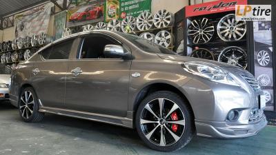 Nissan Almera + ล้อแม็ก SSW Frost (S021) 17นิ้ว สีดำหน้าเงา