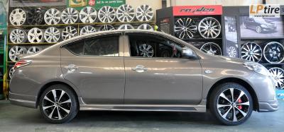 Nissan Almera + ล้อแม็ก SSW Frost (S021) 17นิ้ว สีดำหน้าเงา