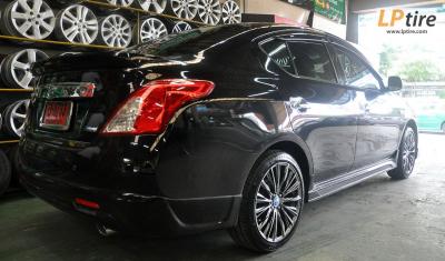 Nissan Almera + แม็กนอกลาย RAYS Staratagia Vouge 17นิ้ว + ยาง DUNLOP LM703 205/45R17