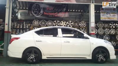 NISSAN ALMARA จัดไปกับโปรแม็กช่วยชาติ
ล้อแม็ก XXR 5076 15นิ้ว สี ดำหน้าเงา พร้อมยาง RYDANZ R02 195/55-15