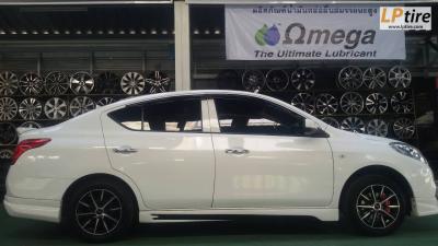 NISSAN ALMARA เปลี่ยนแม็กชุดโปรช่วยชาติ
กับล้อแม็ก MGW MF-1078 15