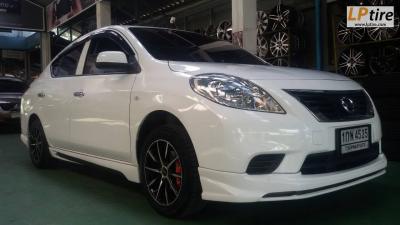 NISSAN ALMARA เปลี่ยนแม็กชุดโปรช่วยชาติ
กับล้อแม็ก MGW MF-1078 15