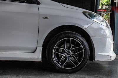 รถ - NISSAN ALMERA N17 ล้อแม็ก - TORQ JGB ดำหน้าเงา สเปค - 15x7 ET35 4x100 ยาง - FALKEN SINCERA SN832i เบอร์ - 195/55-15