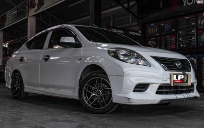 รถ - NISSAN ALMERA N17 ล้อแม็ก - TORQ JGB ดำหน้าเงา สเปค - 15x7 ET35 4x100 ยาง - FALKEN SINCERA SN832i เบอร์ - 195/55-15