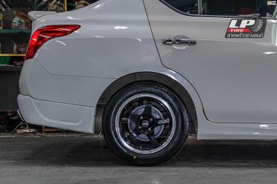 รถ - NISSAN ALMERA ล้อแม็ก - SSW S309 ดำขอบเงา ขอบ - 15x7 ET32 4x100 ยาง- ALLIANCE AL30 030Ex เบอร์ - 195/60-15