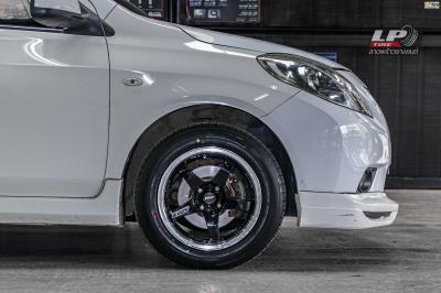 รถ - NISSAN ALMERA ล้อแม็ก - SSW S309 ดำขอบเงา ขอบ - 15x7 ET32 4x100 ยาง- ALLIANCE AL30 030Ex เบอร์ - 195/60-15