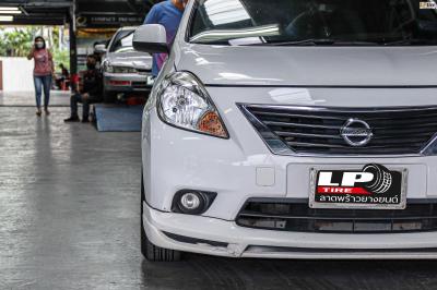 รถ - NISSAN ALMERA ล้อแม็ก - SSW S309 ดำขอบเงา ขอบ - 15x7 ET32 4x100 ยาง- ALLIANCE AL30 030Ex เบอร์ - 195/60-15