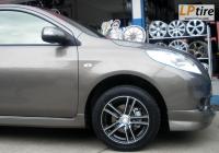 Nissan Almera + ล้อแม็ก AF L242 15นิ้ว สีดำหน้าเงา + ยาง NEUTON NT-5000 195/55-15