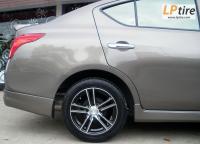 Nissan Almera + ล้อแม็ก AF L242 15นิ้ว สีดำหน้าเงา + ยาง NEUTON NT-5000 195/55-15