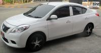 Nissan Almera + ล้อแม็ก T-Sport MP-767 14นิ้ว สีดำหน้าเงา