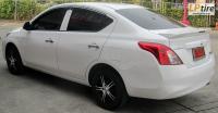 Nissan Almera + ล้อแม็ก T-Sport MP-767 14นิ้ว สีดำหน้าเงา