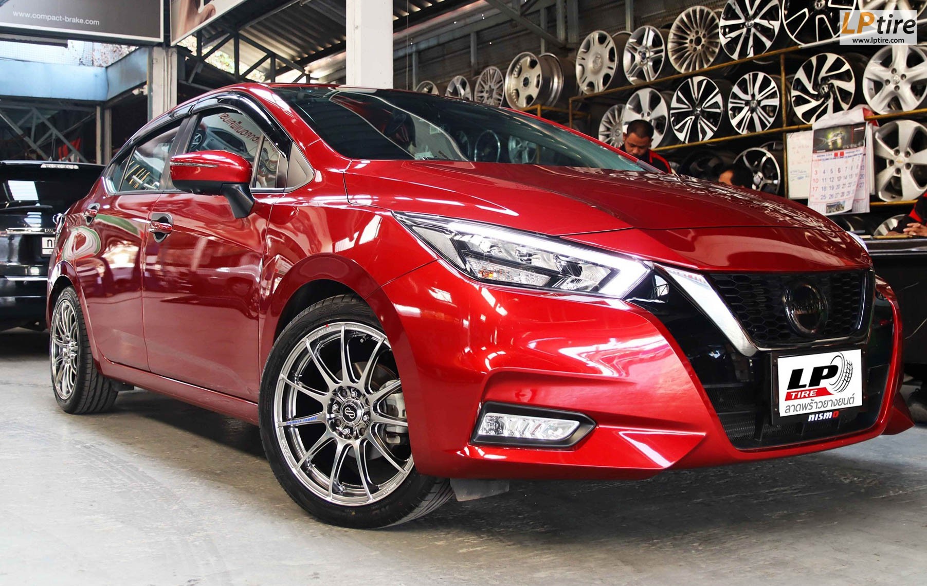 NISSAN ALMERA 2020 + ล้อแม็ก #ENKEI SC22 17x7 ET40 4x100-4x114.3 HDK ใส่ยางเดิมสวยงาม