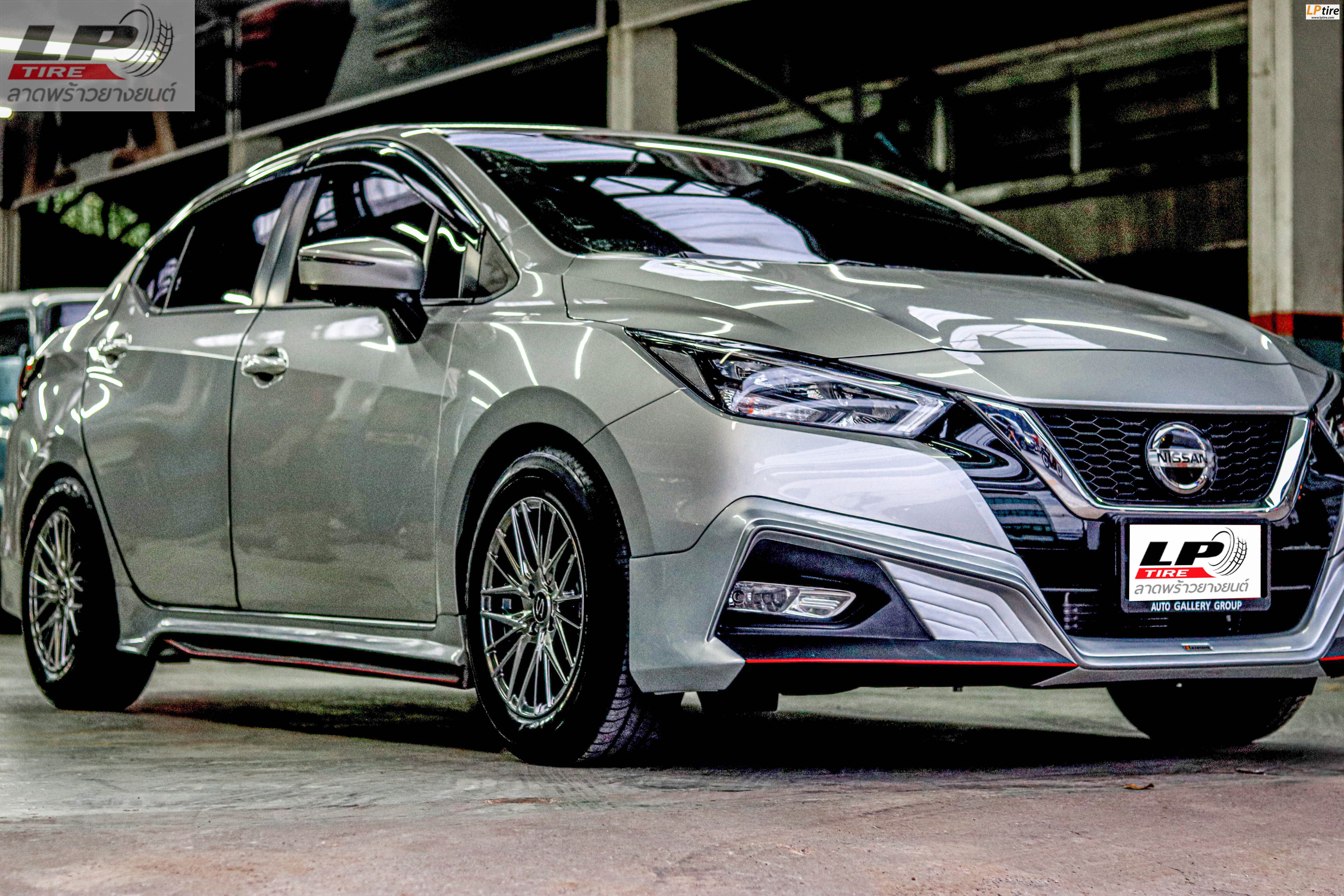 All-New NISSAN ALMERA 2020 เสริมหล่อ ล้อแท้ LENSO SPIRIT AKIRA สี HB 15x7 ET35 4x100 ใช้ยางเดิม