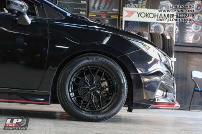 รถ - NISSAN ALMERA ล้อแม็ก - LENSO YETI ดำด้าน สเปค -15x6.5 ET35 4x100 ยาง - MICHELIN PRIMACY 4 เบอร์ - 195/65-15