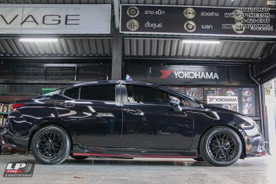 รถ - NISSAN ALMERA ล้อแม็ก - LENSO YETI ดำด้าน สเปค -15x6.5 ET35 4x100 ยาง - MICHELIN PRIMACY 4 เบอร์ - 195/65-15