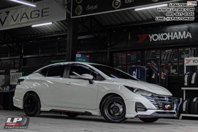 รถ - NISSAN ALMERA ล้อแม็ก - NK Performance NK388 (SPOON) Flowforming ดำด้าน สเปค - 15x7 ET35 4x100 ***สามารถใส่ยางเดิมได้เลยครับ***