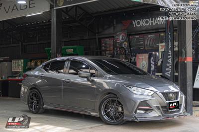รถ - NISSAN ALMARA&nbsp;ล้อแม็ก- LENSO Jager Dyna HD สเปค - 17x7.5 ET35 4x100&nbsp;รัดยาง - BRIDGESTONE RE005 เบอร์ - 215/45-17