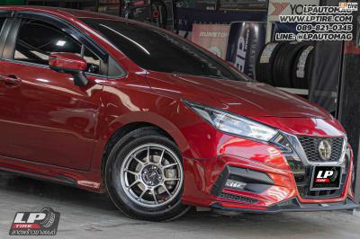 รถ - NISSAN ALMERA&nbsp;ล้อแม็ก -LENSO VENOM V1N FlowForming HB สเปค -15x7 ET35 4x100
ยาง - BRIDGESTONE TURANZA6 เบอร์ -195/65-15