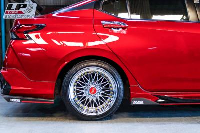 NISSAN ALMERA 2020 +ล้อแม็ก KPS APEX ZX19C BBS RS 17x8.5 ET20 4x100-4x114.3 โครเมียมหมุดทอง