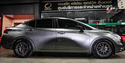 รถ - NISSAN ALMERA N18 ล้อแม็ก - ADVANTI N979 เทากัน สเปค - 16x7 ET35 4x100 รัดยาง -YOKOHAMA E70 เบอร์ - 205/55-16