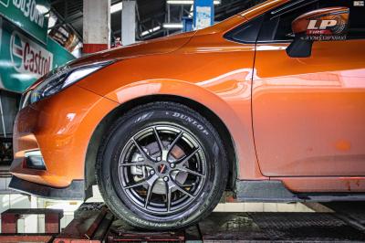 รถ - NISSAN ALMERA N18 ล้อแม็ก - LENSO JAGER-DYNA สเปค - 15x6.5 ET38 4x100 รัดยาง - ยางเดิม