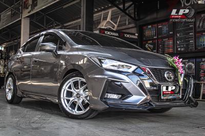 รถ - NISSAN ALMERA N18 ล้อแม็ก - EmotionR FRE BY LENSO สเปค - 17x7.5 ET35 4x100 รัดยาง - DEESTONE R702 เบอร์ - 215/45-17