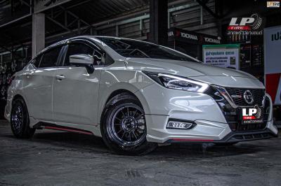 รถ - NISSAN ALMERA N18 ล้อแม็ก - KONIG N781ไฮเปอร์แบ็ก สเปค - 15x7 ET28 4x100