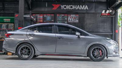 รถ - NISSAN ALMERA ล้อแม็ก - NK Performance NK105N (TC105n) Flowforming NK Dark ขอบ - 17x8 ET35 4x100 ยาง- ALLIANCE AL30 030Ex เบอร์ - 225/45-17