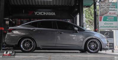 รถ - NISSAN ALMERA ล้อแม็ก -NK Performance NK30 (RE30) Flowforming Fomular Silver สเปค - 17x8 ET38 4x100 ยาง - ALLIANCE AL30 030Ex เบอร์ - 205/50-17 น็อตล้อ 7 เหลี่ยม 12x1.25 (แดง) คันนี้ใส่ สปริงโหลด + สตรัท