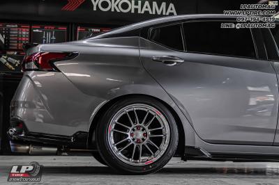 รถ - NISSAN ALMERA ล้อแม็ก -NK Performance NK30 (RE30) Flowforming Fomular Silver สเปค - 17x8 ET38 4x100 ยาง - ALLIANCE AL30 030Ex เบอร์ - 205/50-17 น็อตล้อ 7 เหลี่ยม 12x1.25 (แดง) คันนี้ใส่ สปริงโหลด + สตรัท