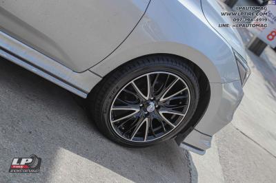 รถ - NISSAN ALMERA ล้อแม็ก - SSW S218 ดำหน้าเงา สเปค - 17x7 ET40 4x100 ยาง - LENSO D-1CS เบอร์ - 205/45-17