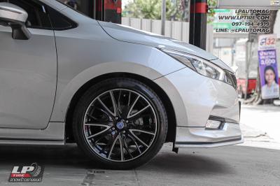 รถ - NISSAN ALMERA ล้อแม็ก - SSW S218 ดำหน้าเงา สเปค - 17x7 ET40 4x100 ยาง - LENSO D-1CS เบอร์ - 205/45-17