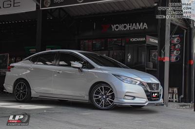 รถ - NISSAN ALMERA ล้อแม็ก - SSW S218 ดำหน้าเงา สเปค - 17x7 ET40 4x100 ยาง - LENSO D-1CS เบอร์ - 205/45-17