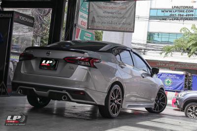 รถ - NISSAN ALMERA ล้อแม็ก - SSW S218 ดำหน้าเงา สเปค - 17x7 ET40 4x100 ยาง - LENSO D-1CS เบอร์ - 205/45-17