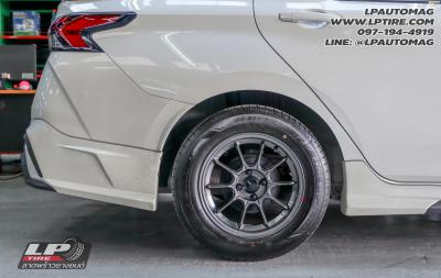 รถ - NISSAN ALMERA ล้อแม็ก - ENKEI SC58 สเปค - 15x7 ET35 4x100 สีเทาเงา โช๊ค - TEIN ENDURAPRO PLUS สปริง - YSS COMFORT SERIES