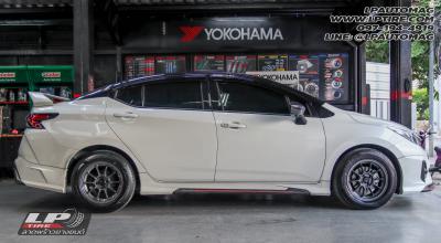 รถ - NISSAN ALMERA ล้อแม็ก - ENKEI SC58 สเปค - 15x7 ET35 4x100 สีเทาเงา โช๊ค - TEIN ENDURAPRO PLUS สปริง - YSS COMFORT SERIES