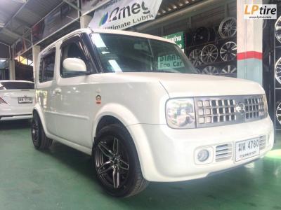 NISSAN CUBE จัดไปกับโปรช่วยชาติ
กับล้อแม็ก XXR 5076 15นิ้ว สี กันหน้าเงา พร้อมด้วยยาง RYDANZ R02 195/55-15