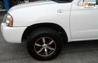 Nissan Frontier + ล้อแม็ก J-Sport PM-3 15นิ้ว สีดำหน้าเงาขอบแดง + ยาง DUNLOP TG30 235/70-15