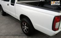 Nissan Frontier + ล้อแม็ก J-Sport PM-3 15นิ้ว สีดำหน้าเงาขอบแดง + ยาง DUNLOP TG30 235/70-15