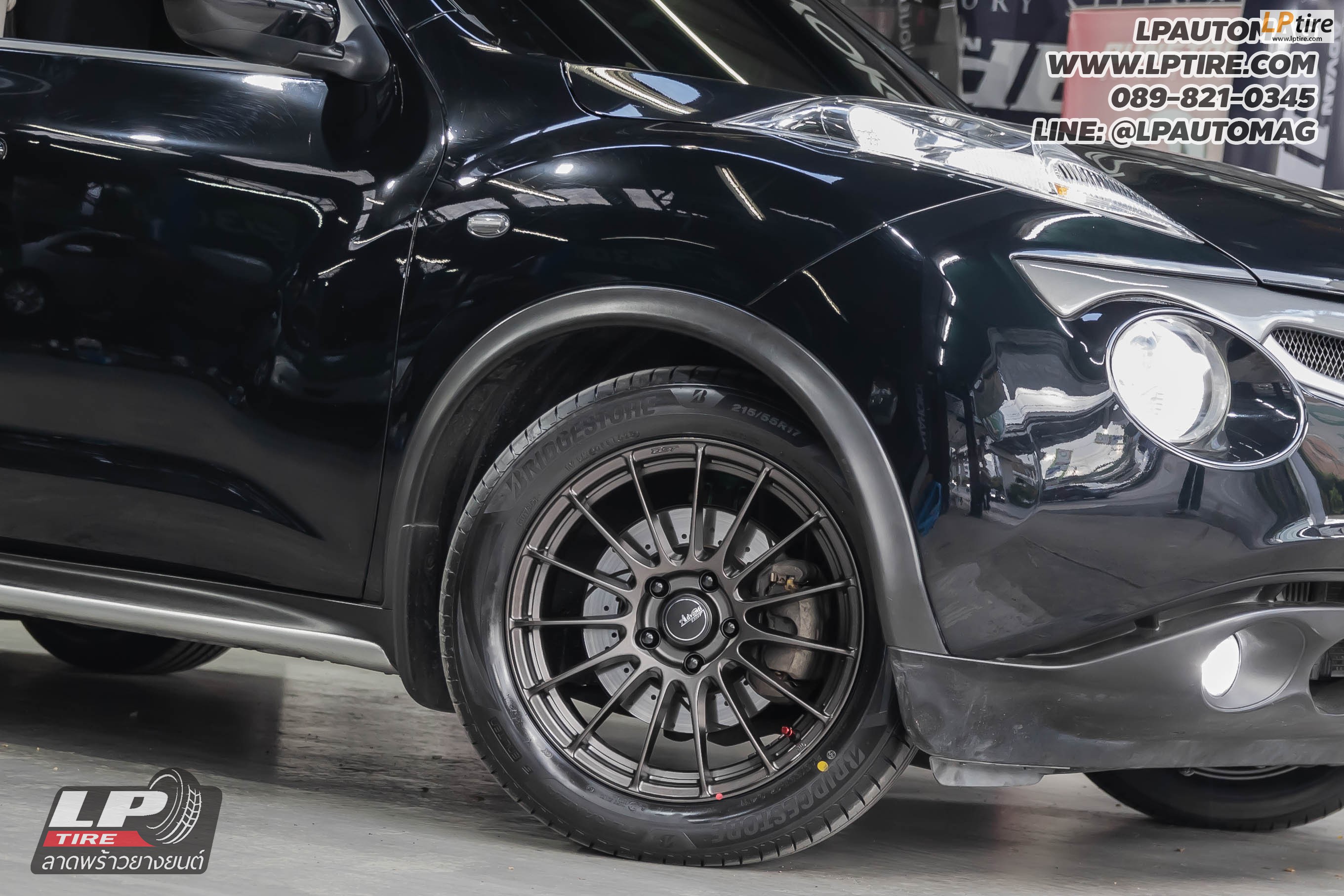 รถ - NISSAN JUKE ล้อแม็ก - ADVANTI MD002 INIZIO FlowForming เทาด้าน สเปค - 17x7.5 ET45 5x114.3 ยาง - BRIDGESTONE TURANZA T6 เบอร์ - 215/55-17