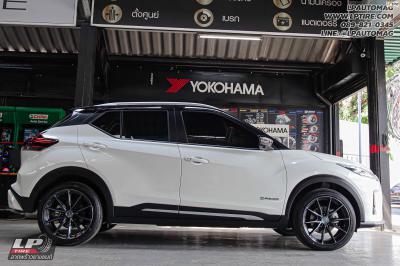 รถ -NISSAN KICKS ล้อแม็ก - VAGE VF01 ดำหน้าเงา สเปค - 18x8.5 ET35 5x112-5x114.3 ยาง - YOKOHAMA V552 เบอร์ -225/45-18