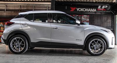 รถ -NISSAN KICKS P15 ล้อแม็ก - VLF FLOW FORM VLF-P02 Hyper silver สเปค -18x8 ET35 5x114.3 รัดยาง - ยางเดิม เบอร์ -