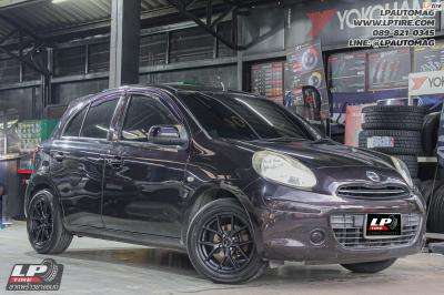 รถ - NISSAN MARCH ล้อแม็ก - EmotionR FRE BY LENSO ดำด้าน สเปค - 15x7 ET35 4x100 ยาง - ALLIANCE AL30 030Ex เบอร์ -195/55-15