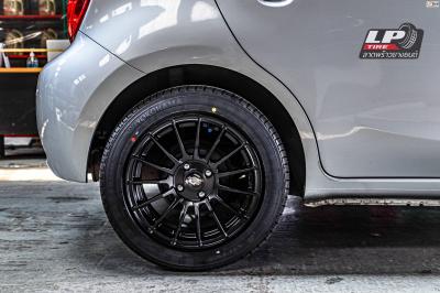 รถ - NISSAN MARCH IV (K13) ล้อแม็ก -LENSO ProjectD RACE5 ดำด้าน สเปค - 15x7.5 ET35 4x100 รัดยาง - YOKOHAMA A-DRIVE AA01 เบอร์ - 195/55-15